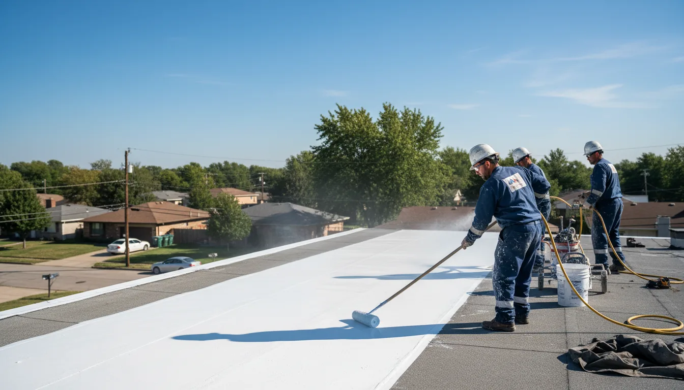 Commercial roof coating in Willow City, TX near me